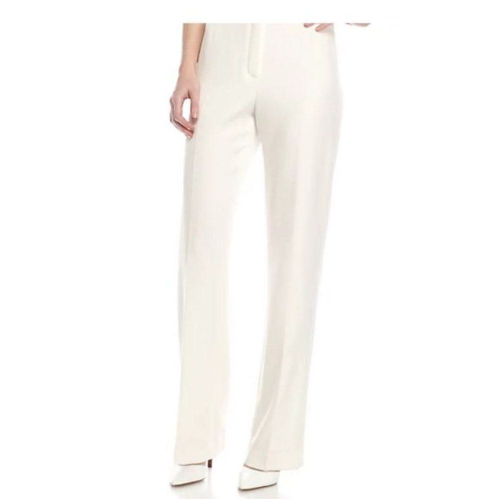 Kim Rogers Pants Comfort Waist Winter White Straight Leg Size 16 16R